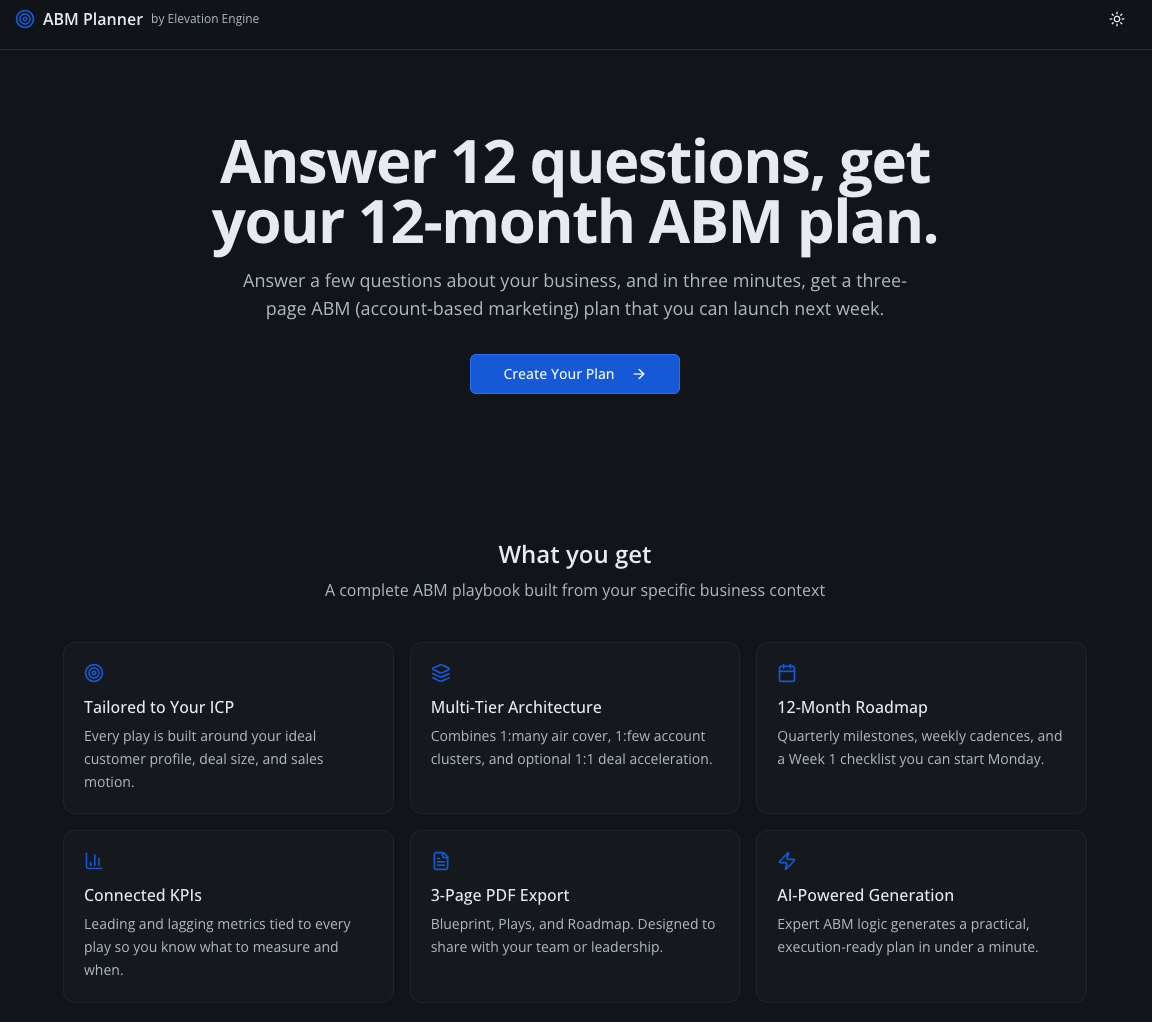 ABM Playbook Generator Preview